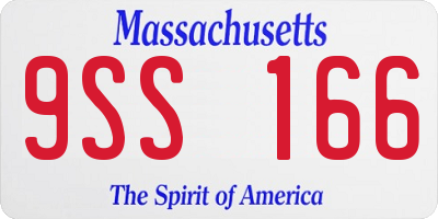 MA license plate 9SS166