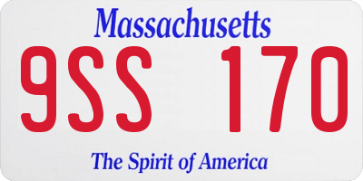 MA license plate 9SS170