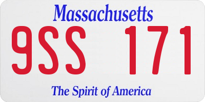 MA license plate 9SS171