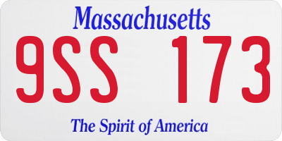 MA license plate 9SS173