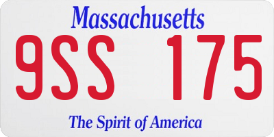 MA license plate 9SS175