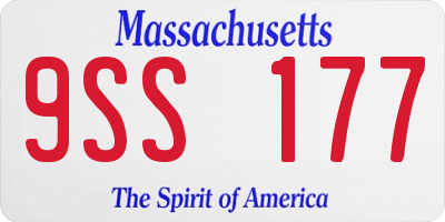 MA license plate 9SS177