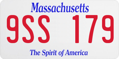 MA license plate 9SS179