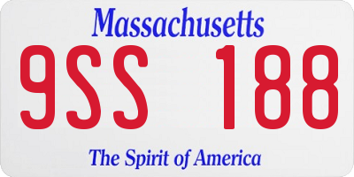 MA license plate 9SS188
