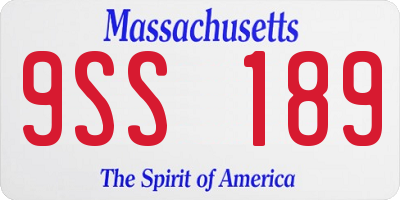 MA license plate 9SS189