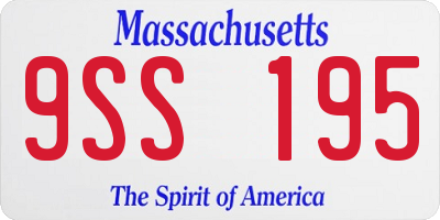 MA license plate 9SS195