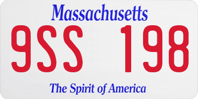 MA license plate 9SS198