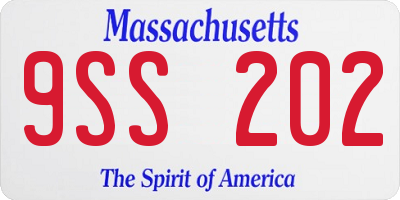 MA license plate 9SS202