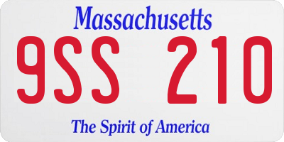 MA license plate 9SS210