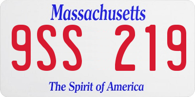 MA license plate 9SS219