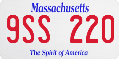 MA license plate 9SS220