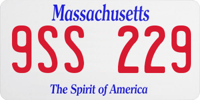 MA license plate 9SS229