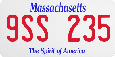 MA license plate 9SS235