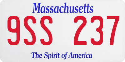 MA license plate 9SS237