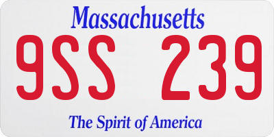 MA license plate 9SS239