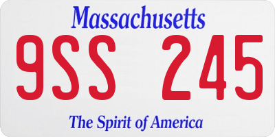 MA license plate 9SS245