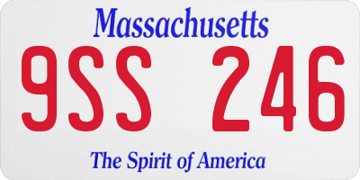 MA license plate 9SS246