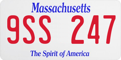 MA license plate 9SS247