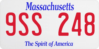MA license plate 9SS248