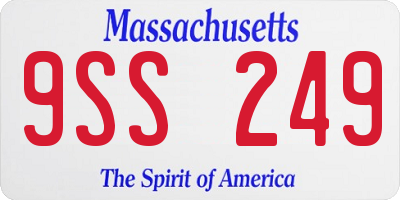 MA license plate 9SS249