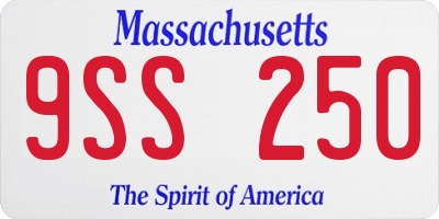 MA license plate 9SS250