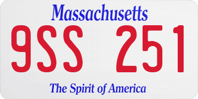 MA license plate 9SS251