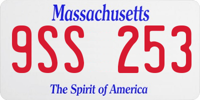 MA license plate 9SS253