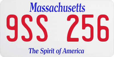 MA license plate 9SS256