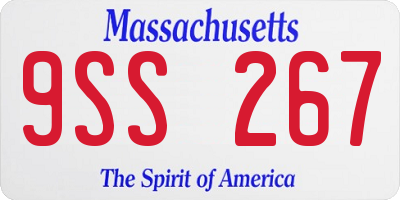 MA license plate 9SS267
