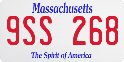 MA license plate 9SS268