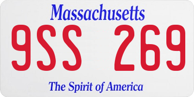 MA license plate 9SS269
