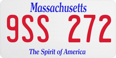 MA license plate 9SS272