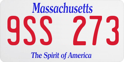 MA license plate 9SS273