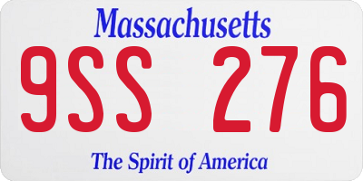 MA license plate 9SS276