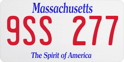 MA license plate 9SS277