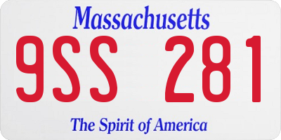 MA license plate 9SS281