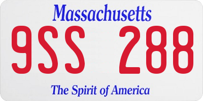 MA license plate 9SS288