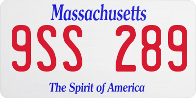 MA license plate 9SS289