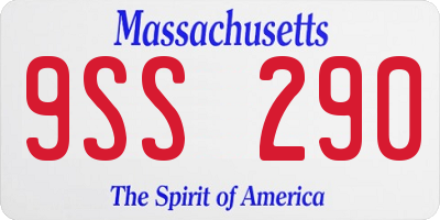 MA license plate 9SS290