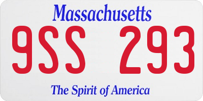 MA license plate 9SS293