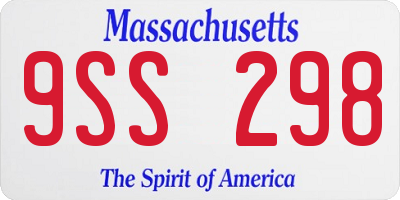 MA license plate 9SS298