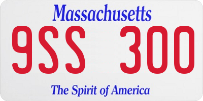 MA license plate 9SS300