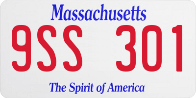 MA license plate 9SS301