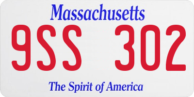 MA license plate 9SS302