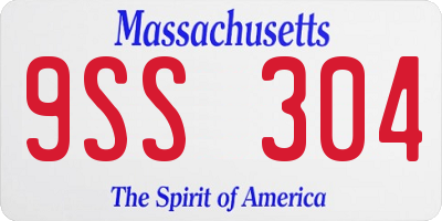 MA license plate 9SS304