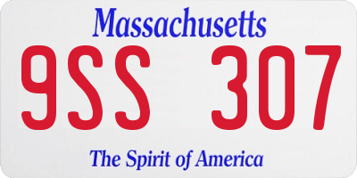 MA license plate 9SS307