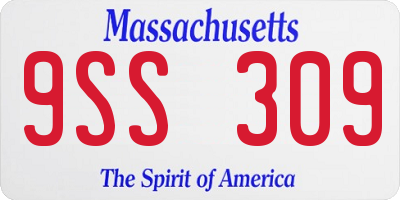 MA license plate 9SS309