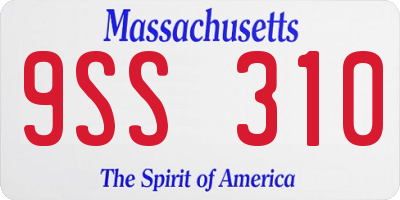 MA license plate 9SS310