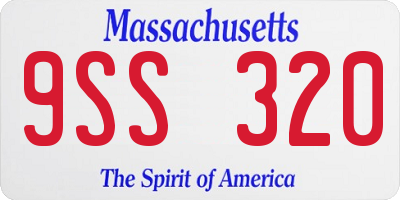 MA license plate 9SS320