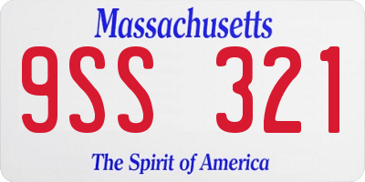 MA license plate 9SS321